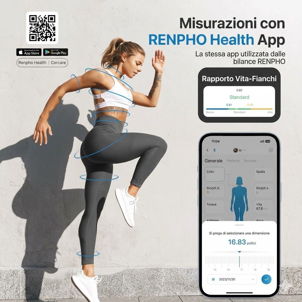 RENPHO Metro corporeo smart per misurazioni del corpo