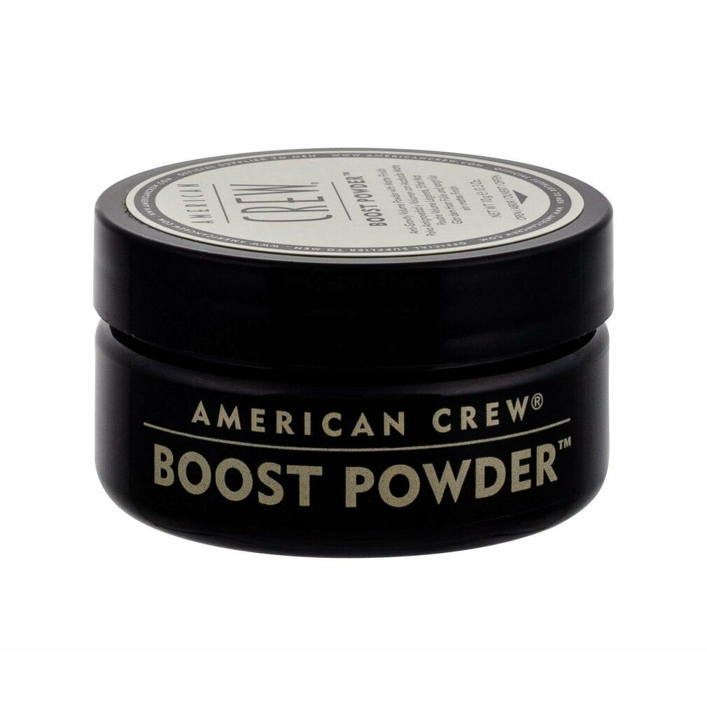 American Crew Boost Powder in barattolo nero con scritte bianche.