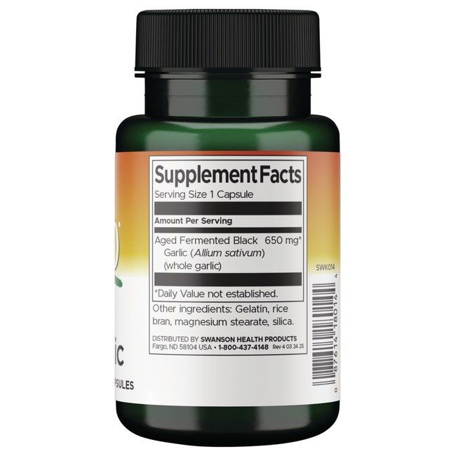 SWANSON Aged Black Garlic 650 mg