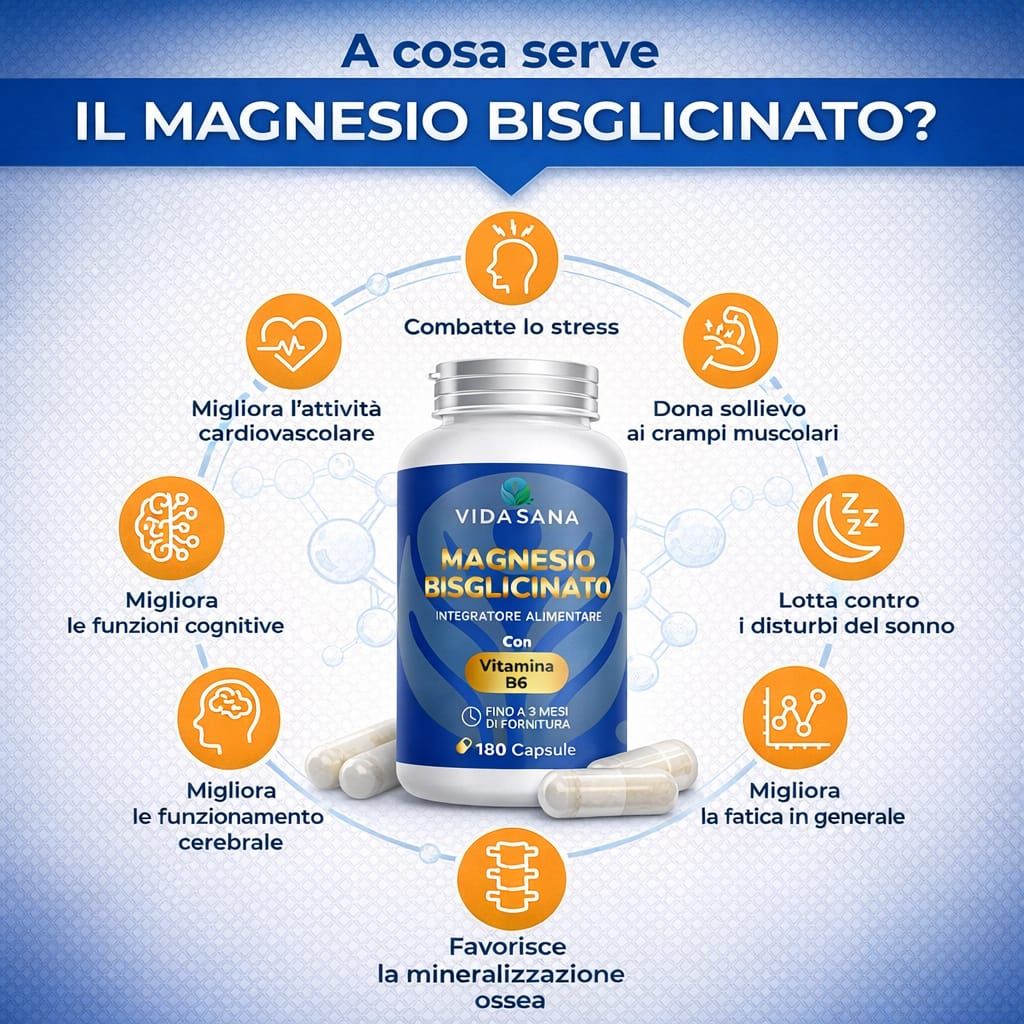 VIDASANA Magnesio Bisglicinato in Capsule con Vitamina B6