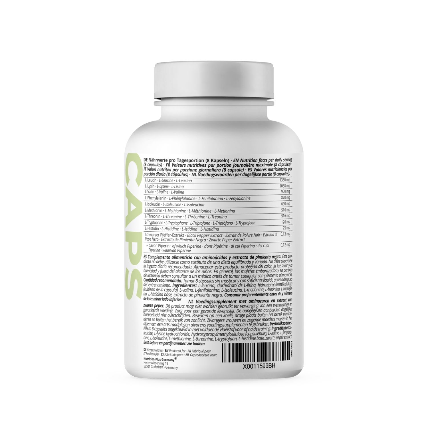 Nutri+ EAA Capsule - 9 Aminoacidi Essenziali Complesso