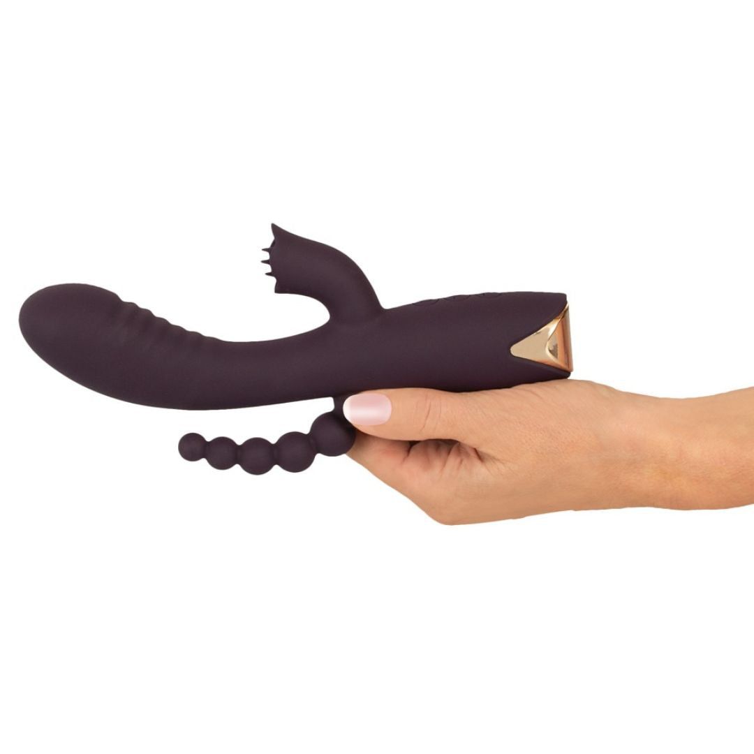 Vibratore Rabbit “Triple Vibrator” con stimolatore anale | 10 modalità di vibrazione | Javida