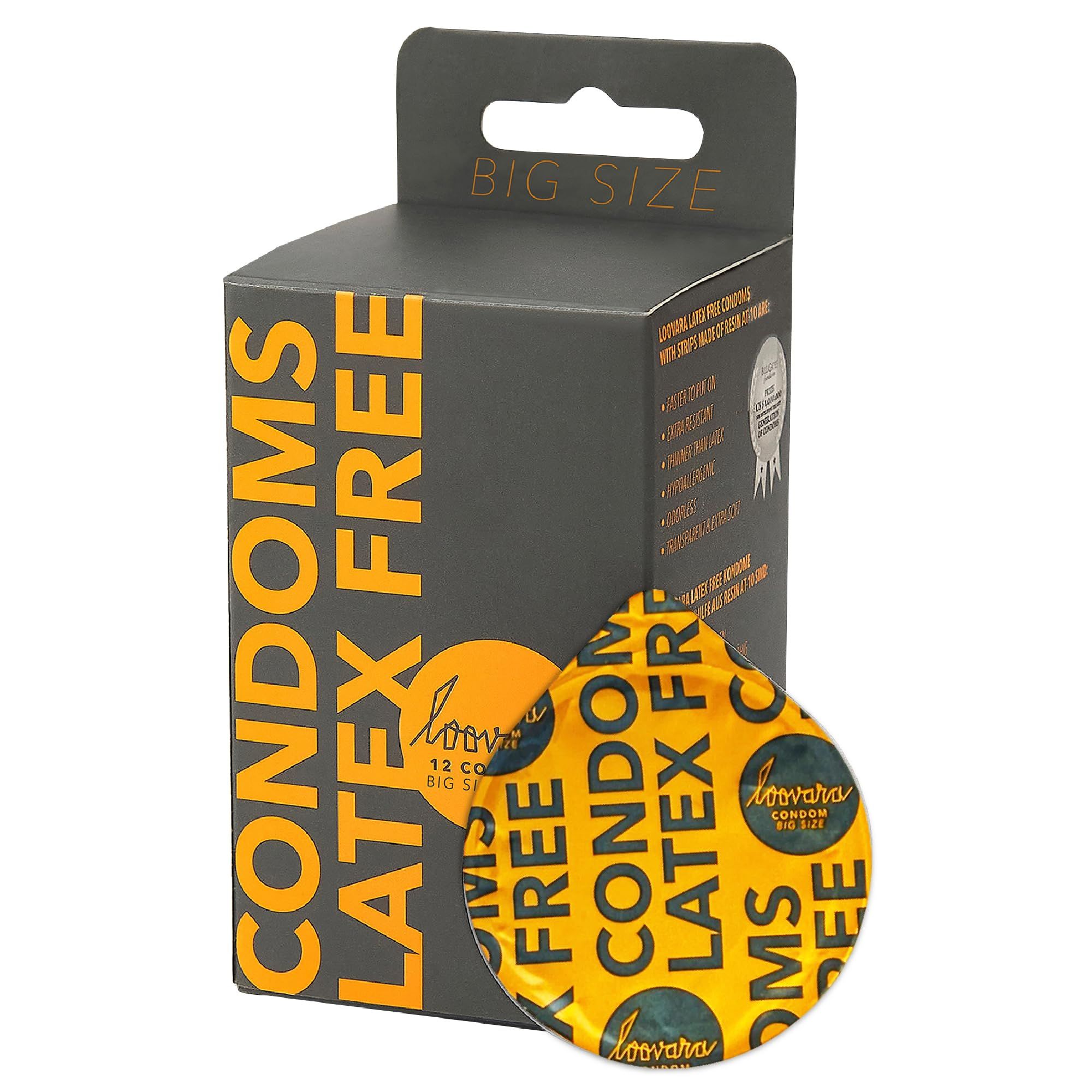 Preservativi Loovara: Materiali di alta qualità, 100% vegano, medico, ipoallergenico, ultra sottile.