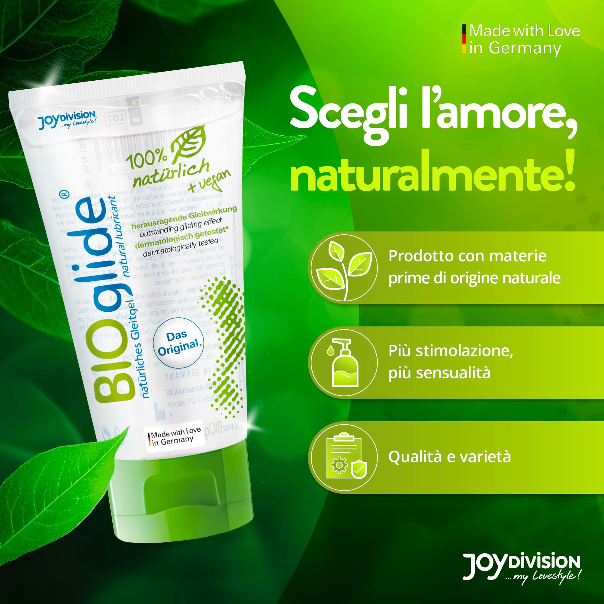 Tubo BIOglide, 100% biologico, "L'Originale".