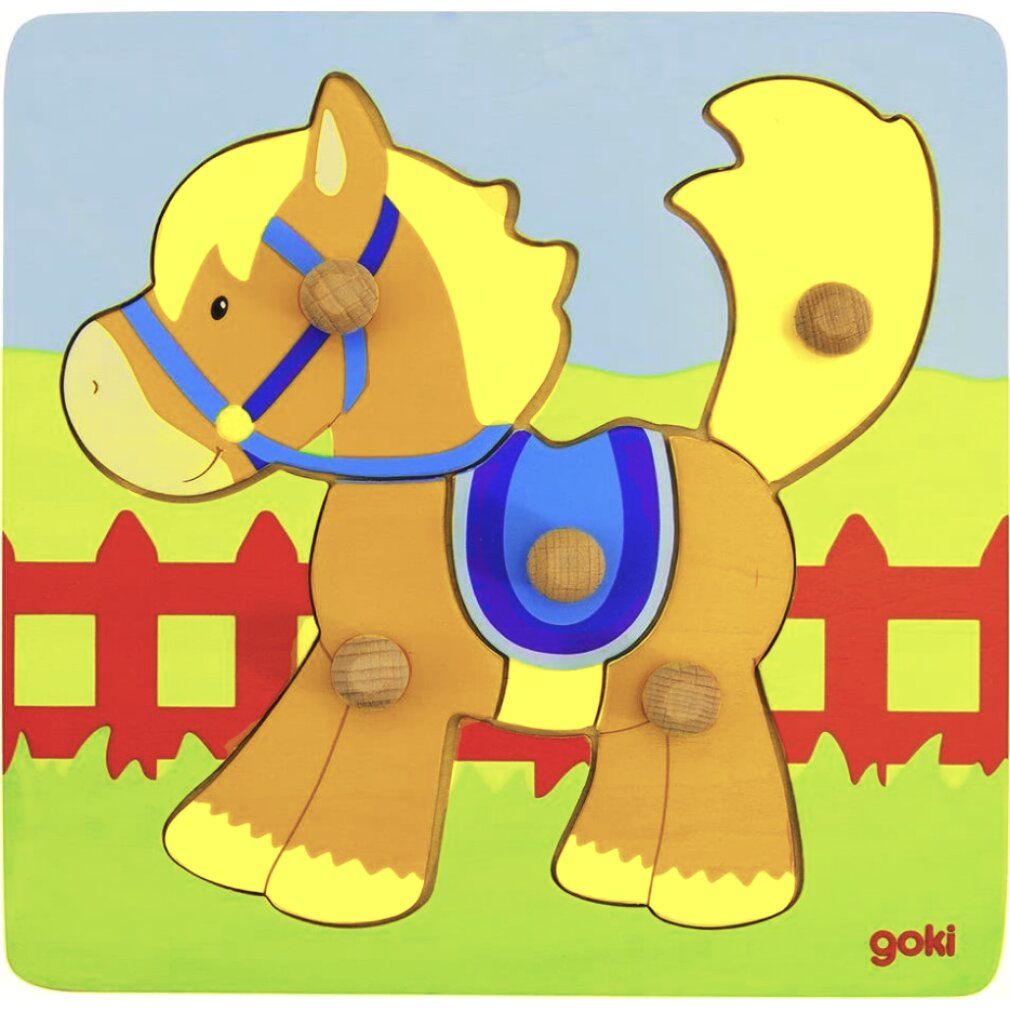 goki puzzle in legno cavallo 5 pezzi