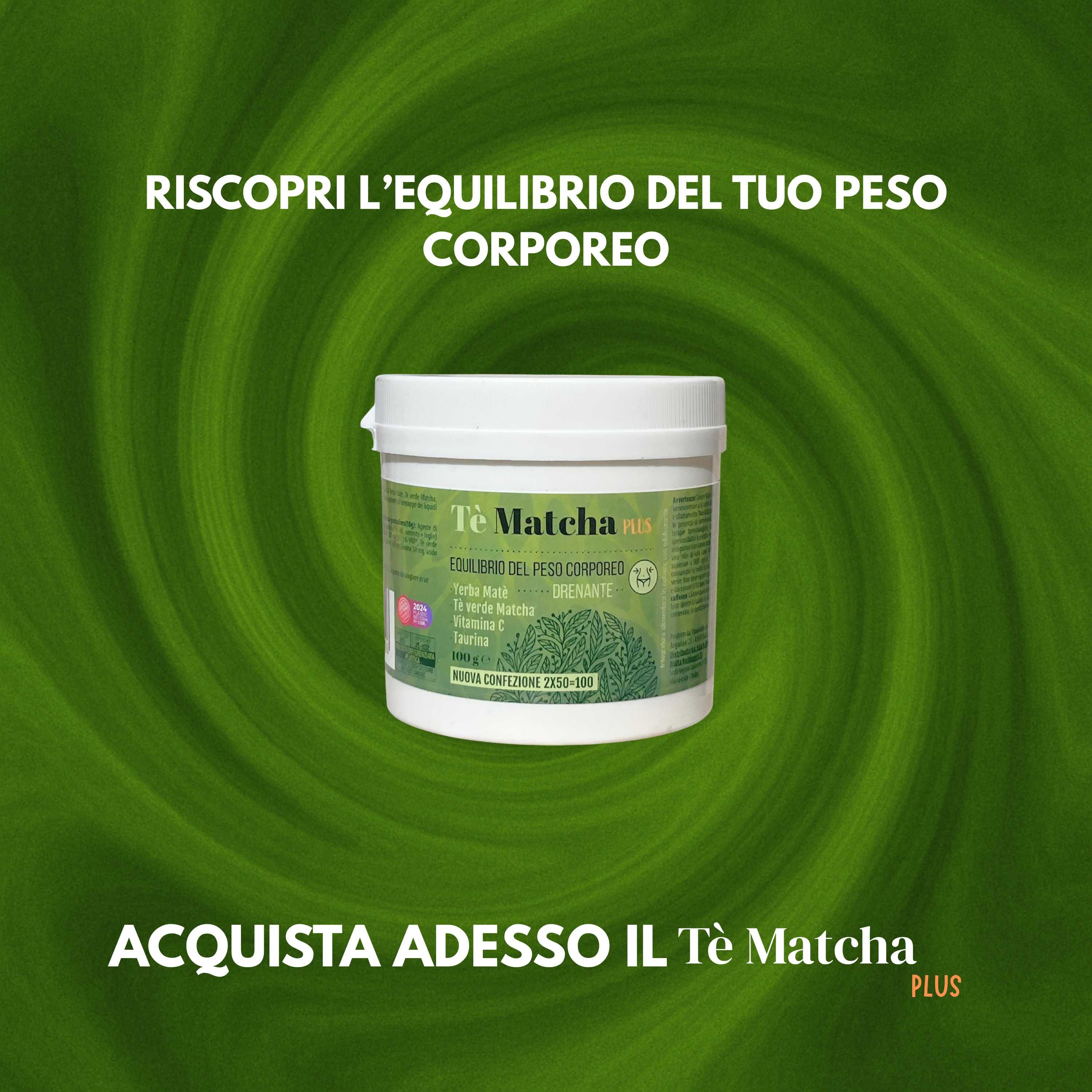 Aloha labs Tè Matcha PLUS Integratore Alimentare Drenante e Metabolico