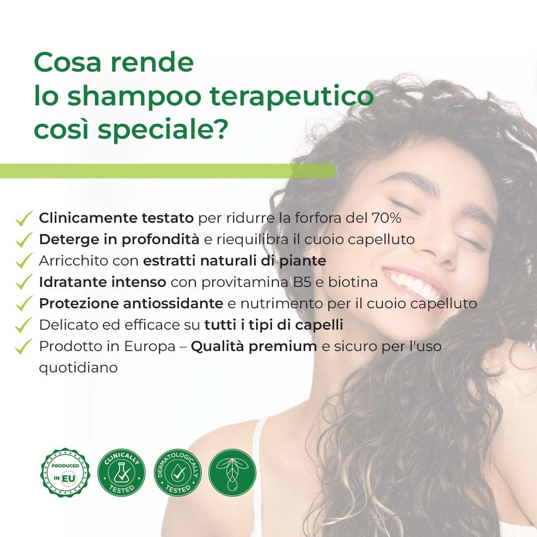 Vantaggi di Biostile Shampoo Therapy. Donna con capelli ricci.