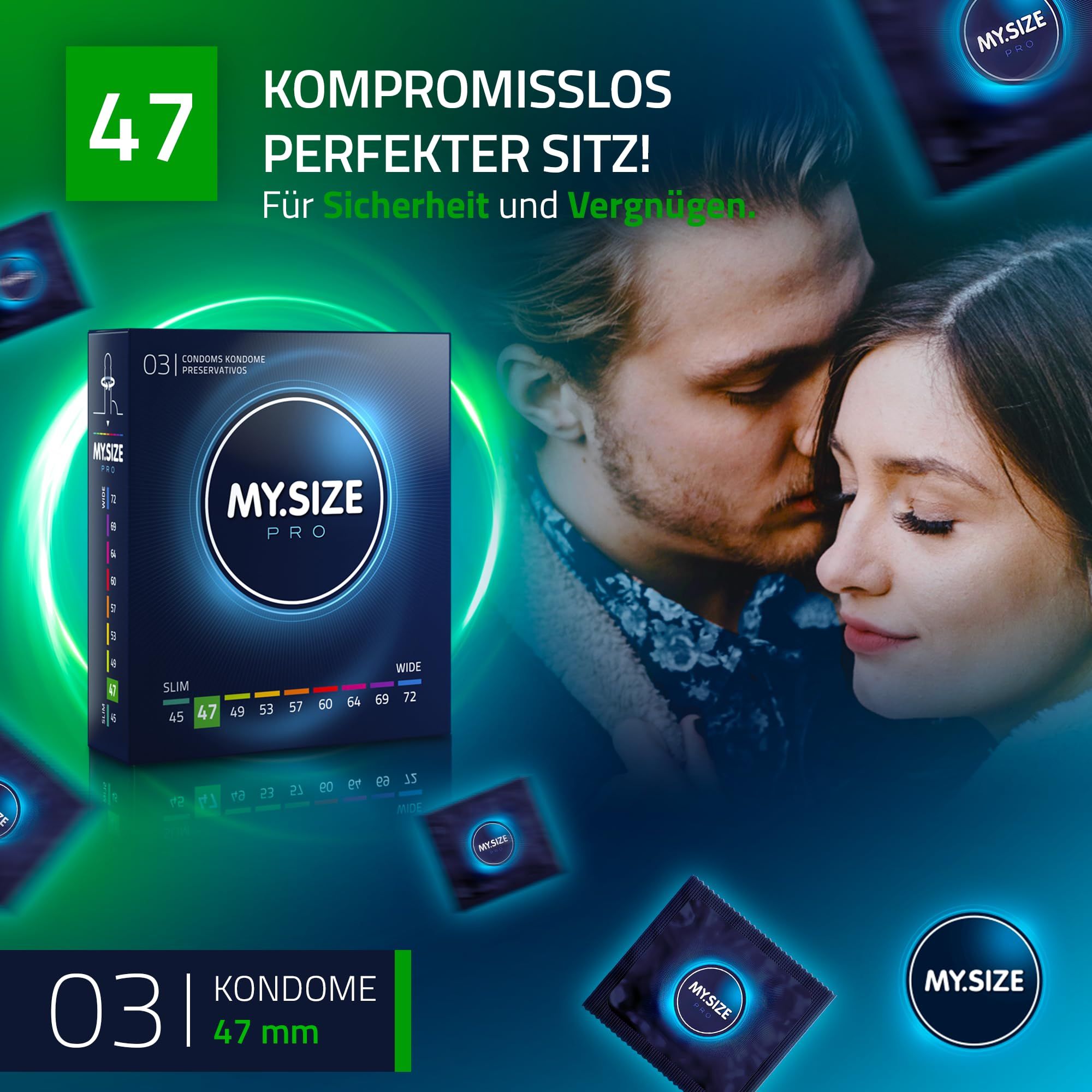 Preservativi MY.SIZE Mix Set 60 mm: 10 pezzi, 4 varianti.