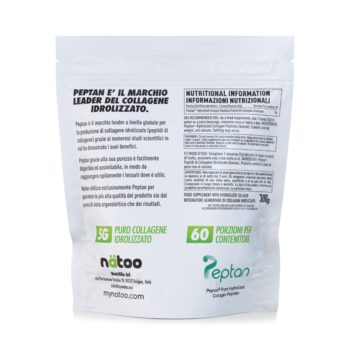 Natoo Collagene Peptan in polvere