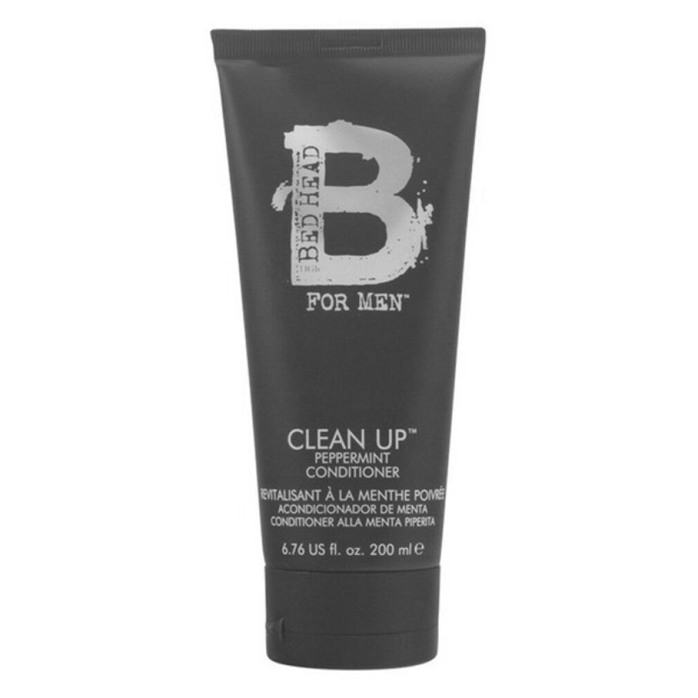 Conditioner Tigi Clean Up Peppermint. Tubo nero. Testo: Bed Head For Men, Clean Up, Peppermint Conditioner. 200 ml.