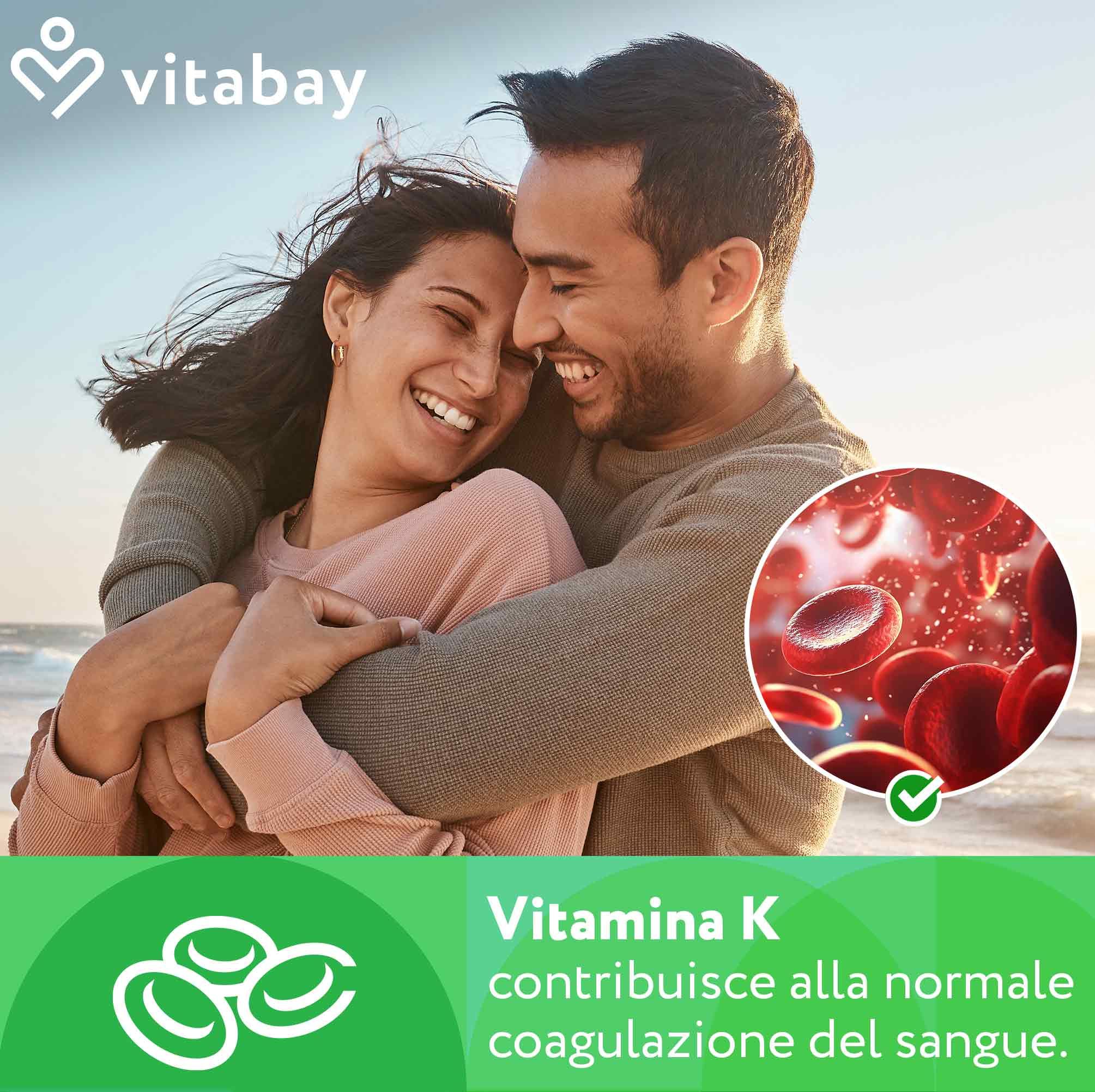 Vitabay Vitamina K2 contribuisce alla normale coagulazione del sangue. Globuli rossi.