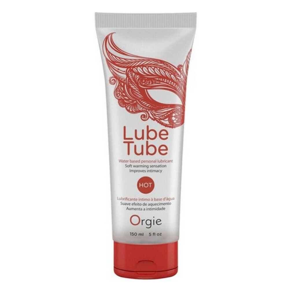Tubo Lube Tube Hot. Gel intimo a base d'acqua con effetto riscaldante. Marchio Orgie. 150 ml.