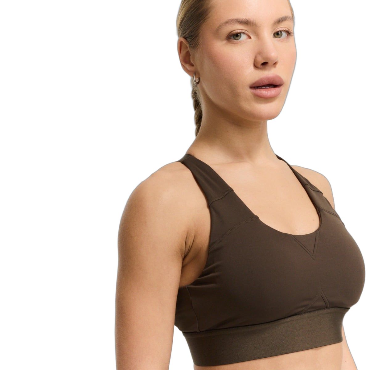 GymBeam Reggiseno sportivo donna Limitless con spalline regolabili Espresso