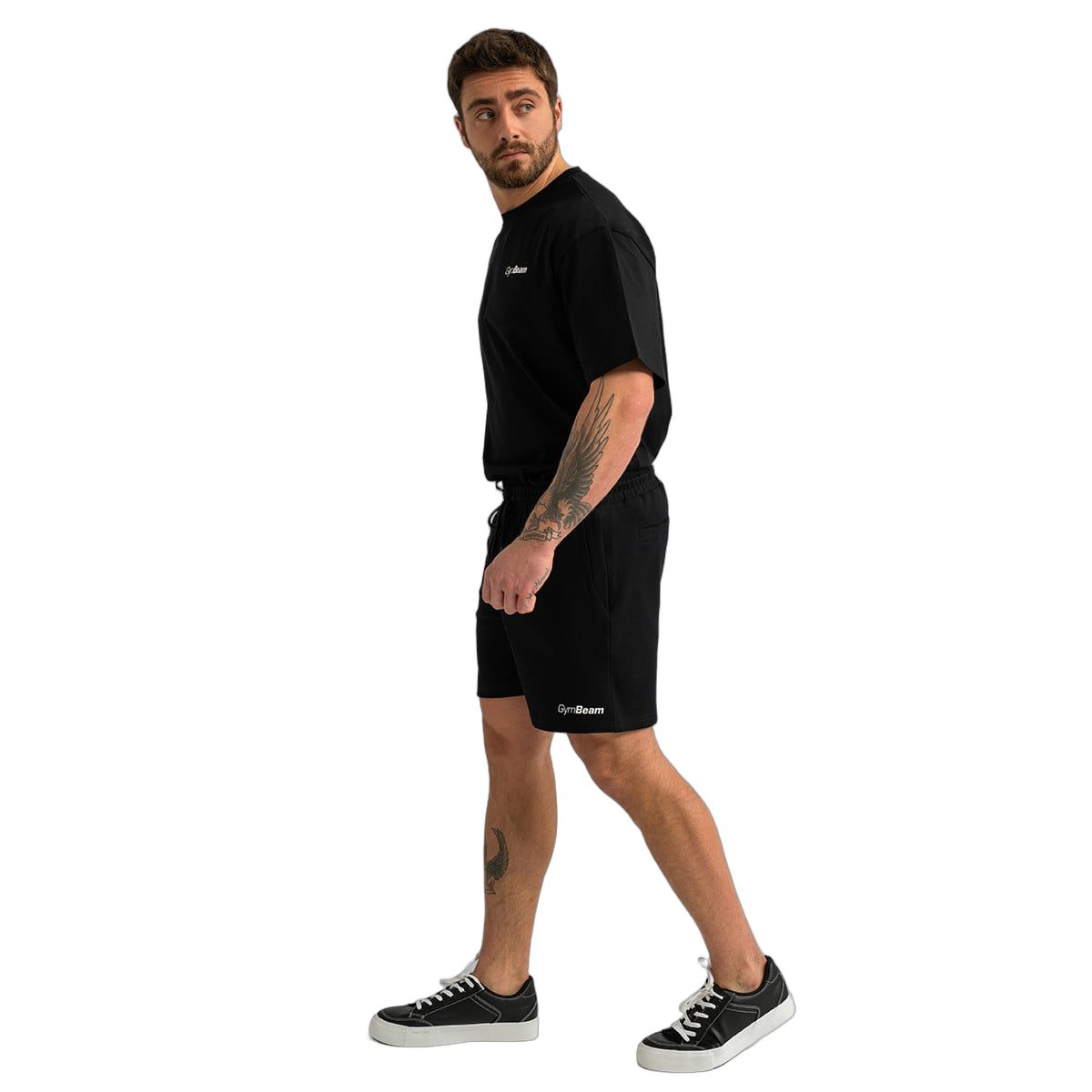GymBeam Pantaloncini uomo regular con cordoncino Limitless Black