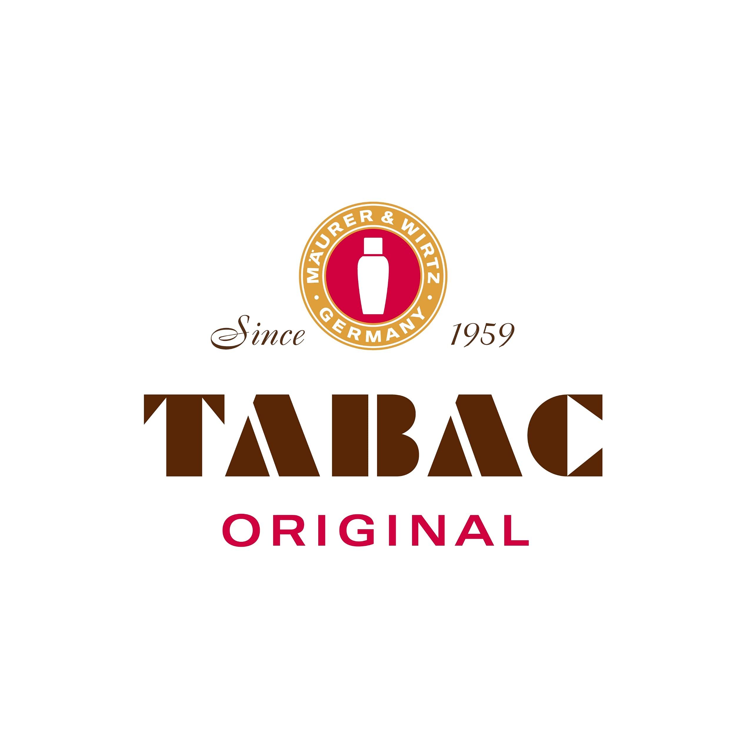 Logo con emblema rotondo: MAURER & WIRTZ, TABAC ORIGINAL. Scritta: TABAC ORIGINAL. Dal 1959.