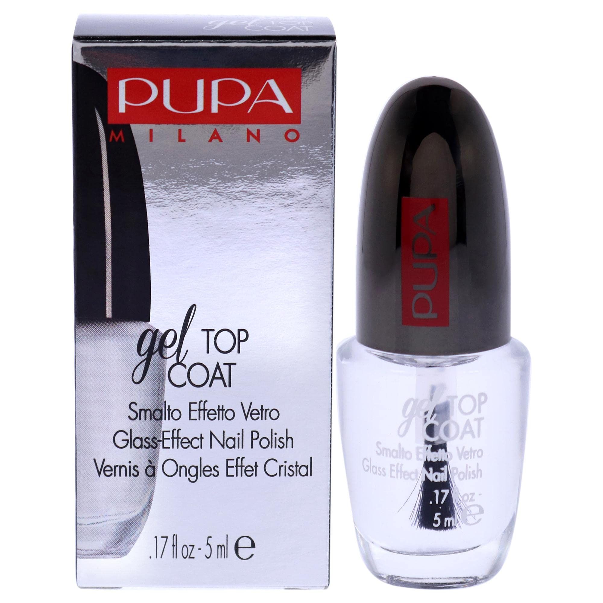 Pupa Gel Top Coat Smalto Effetto Vetro, 5 ml.