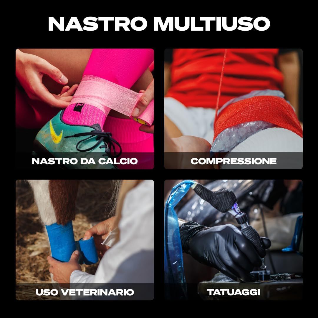 SPORTTAPE Bendaggio Autoadesivo - 5 cm x 4,5 m Arancione