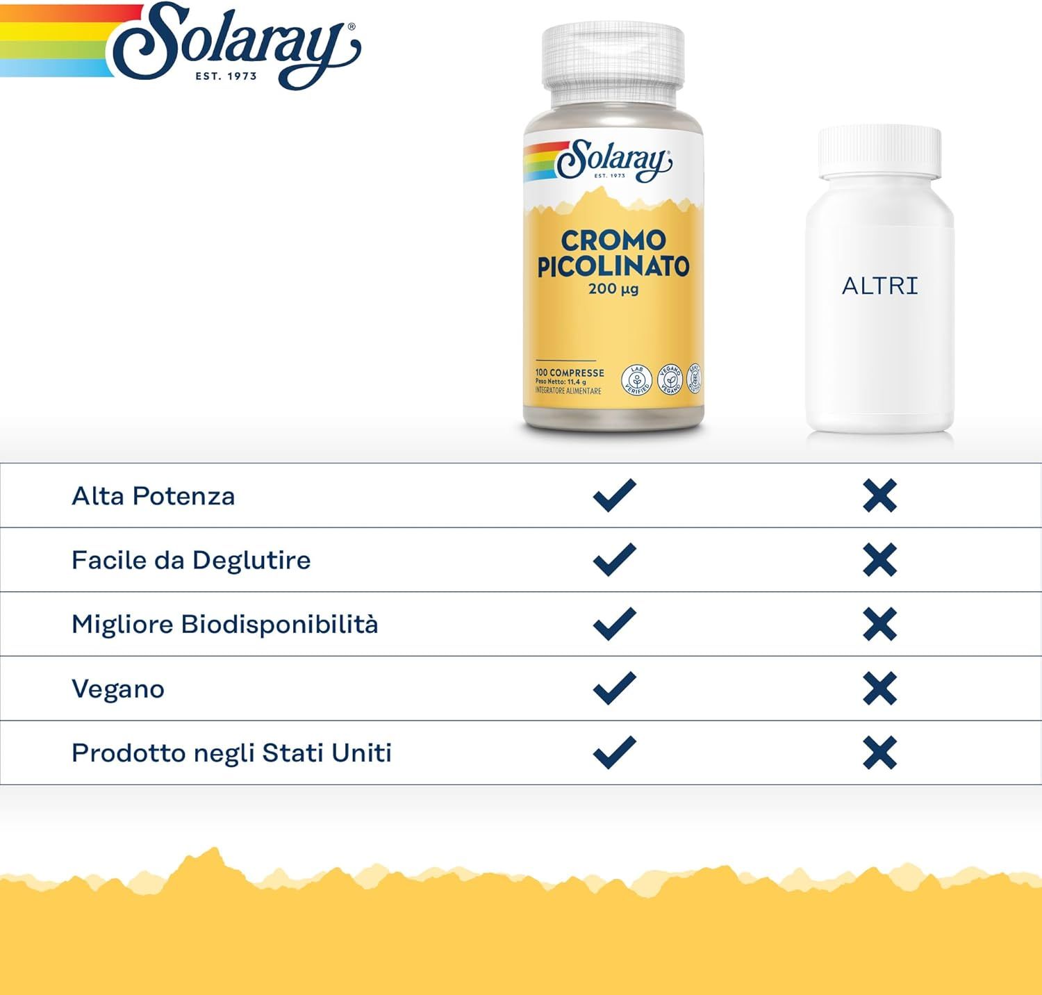Solaray Cromo Picolinato Compresse