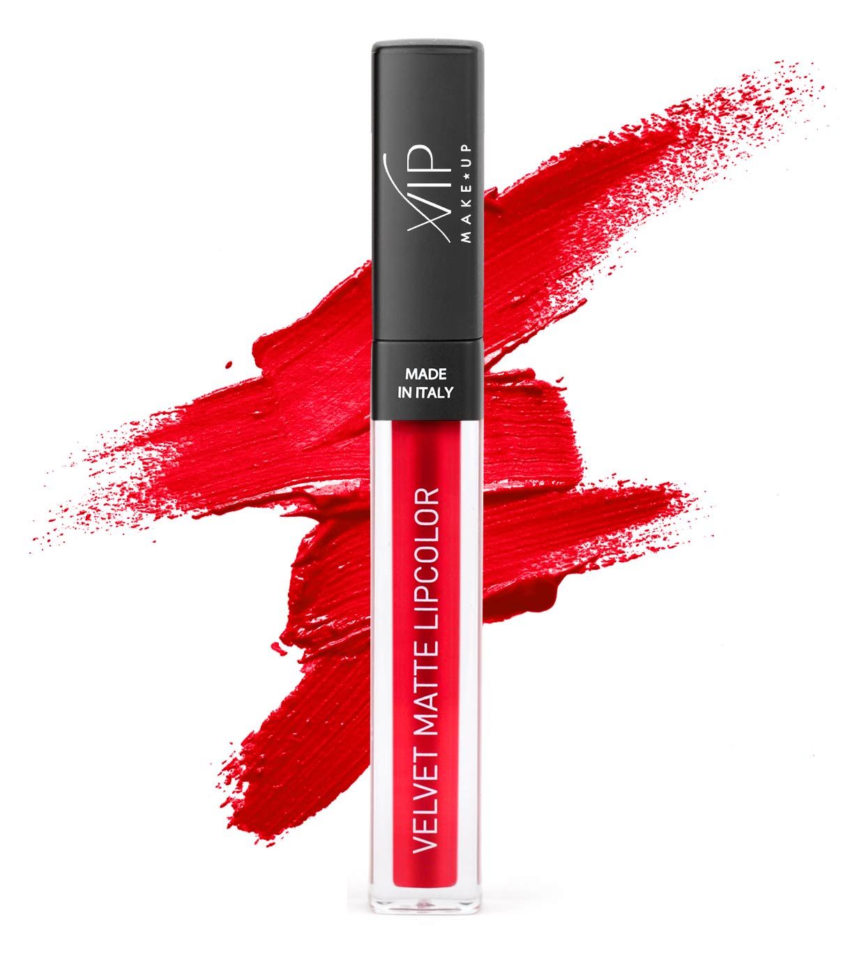 Rossetto rosso opaco, marca VIP MAKE-UP, Made in Italy.