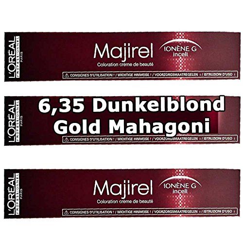 Colorazione permanente L'OREAL Majirel 6.35 Biondo Scuro Dorato Mogano, 50 ml