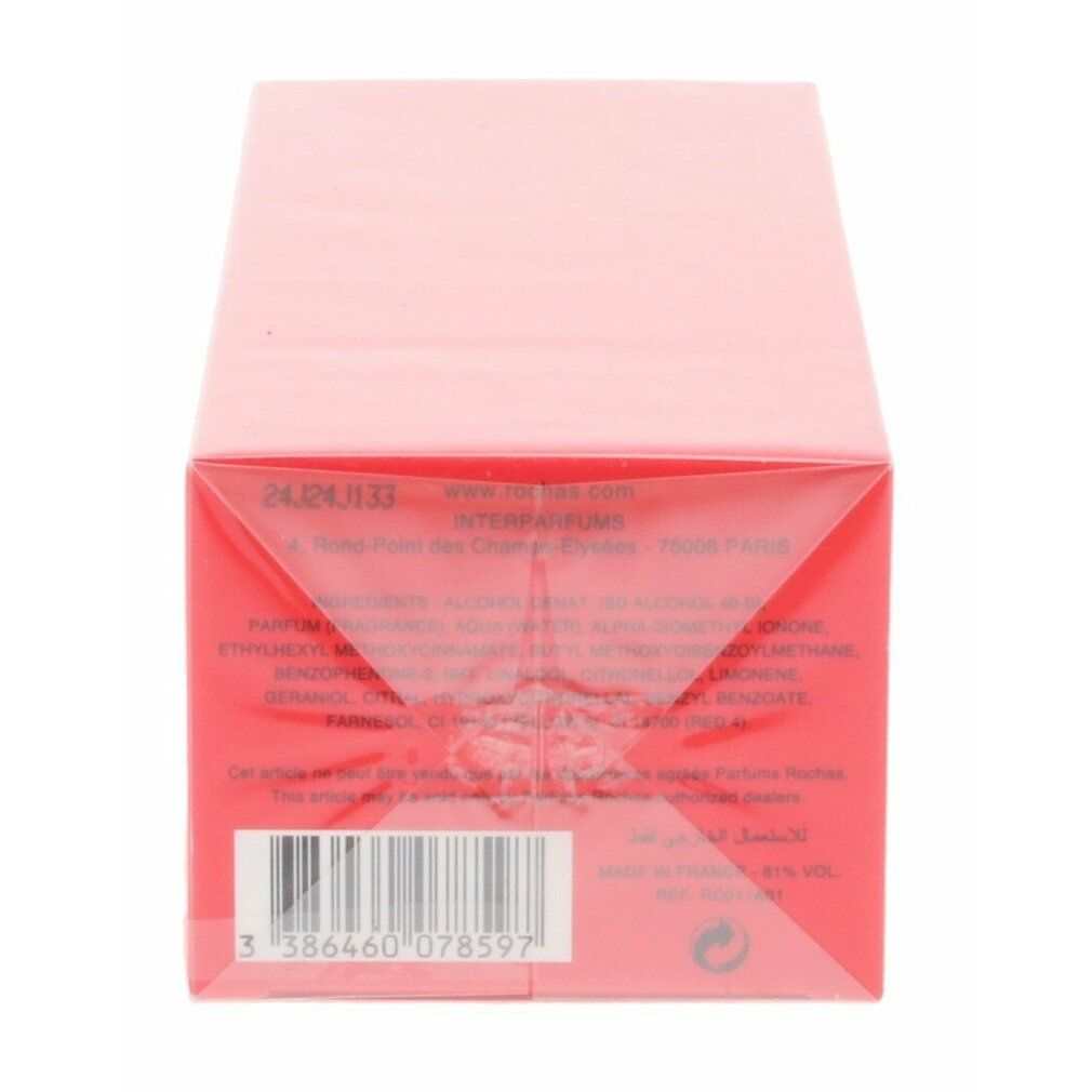 Confezione rossa vista dal basso. Stampe con ingredienti, codice a barre e informazioni del produttore.