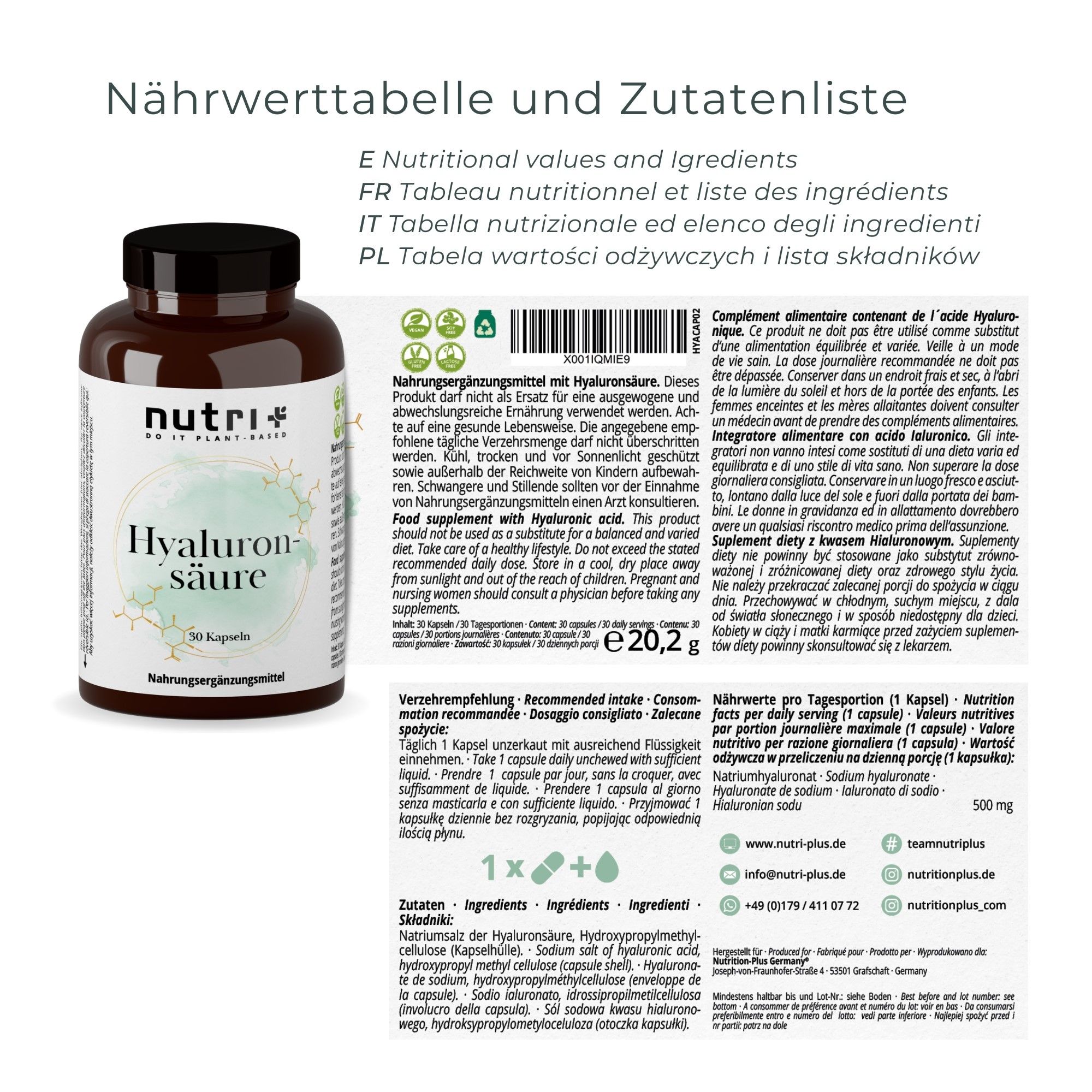 Nutri+ Acido Ialuronico