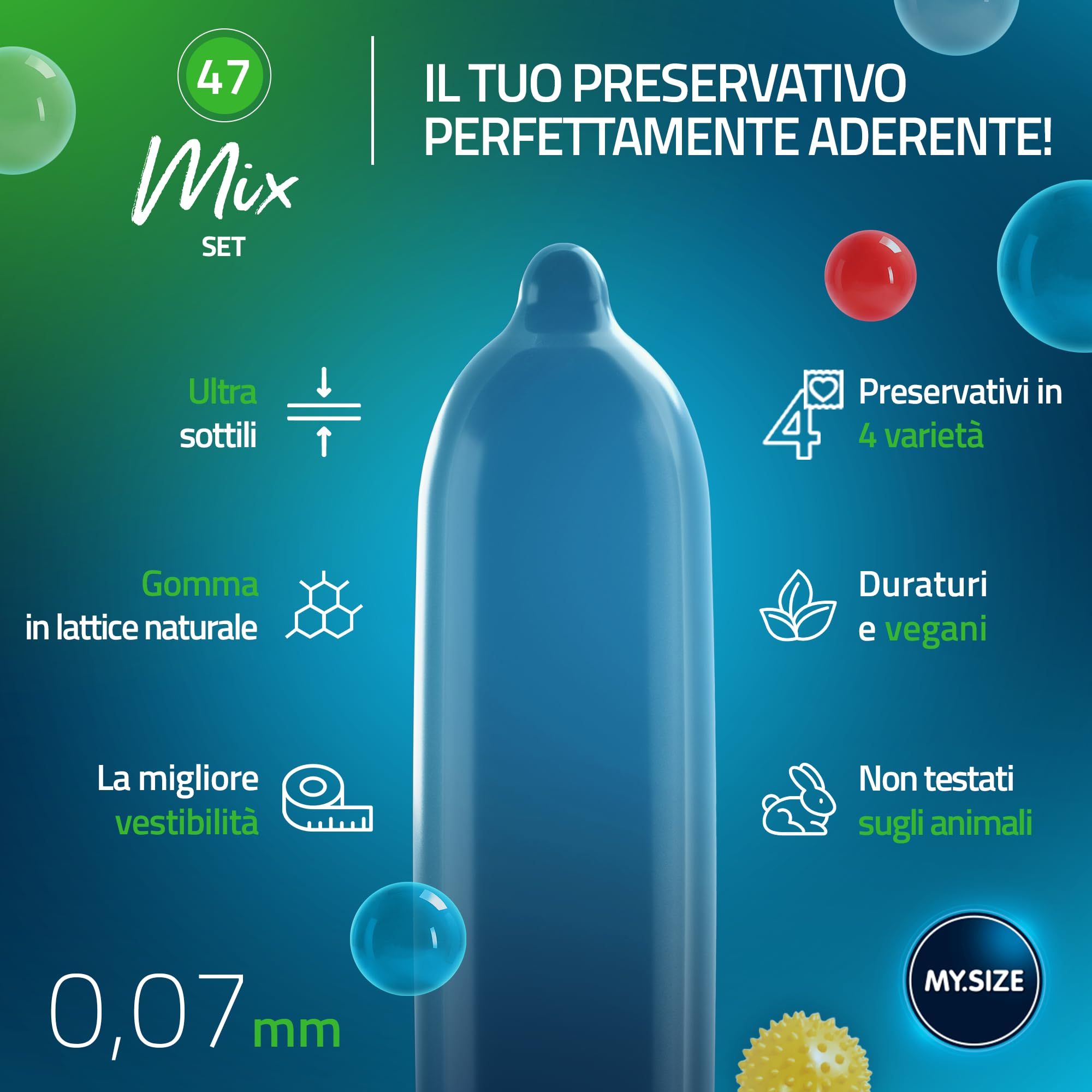 MY.SIZE Mix Set Preservativi Taglia 1 47mm