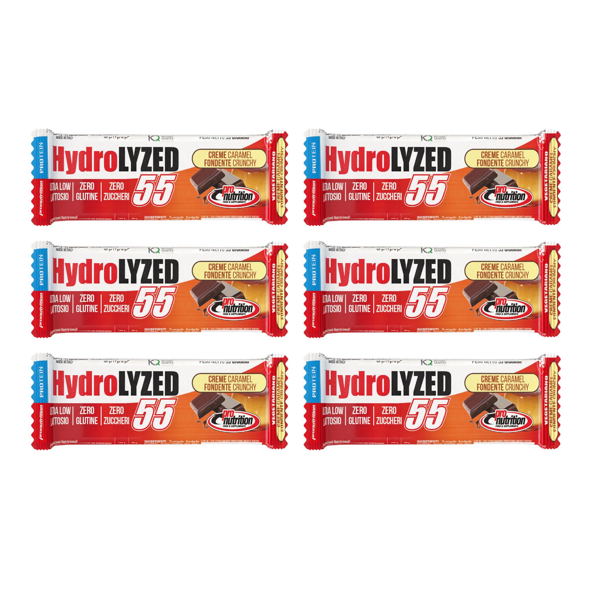 Pronutrition Barretta Proteica Hydrolized - Zero zuccheri - Senza glutine/lattosio - Caramello