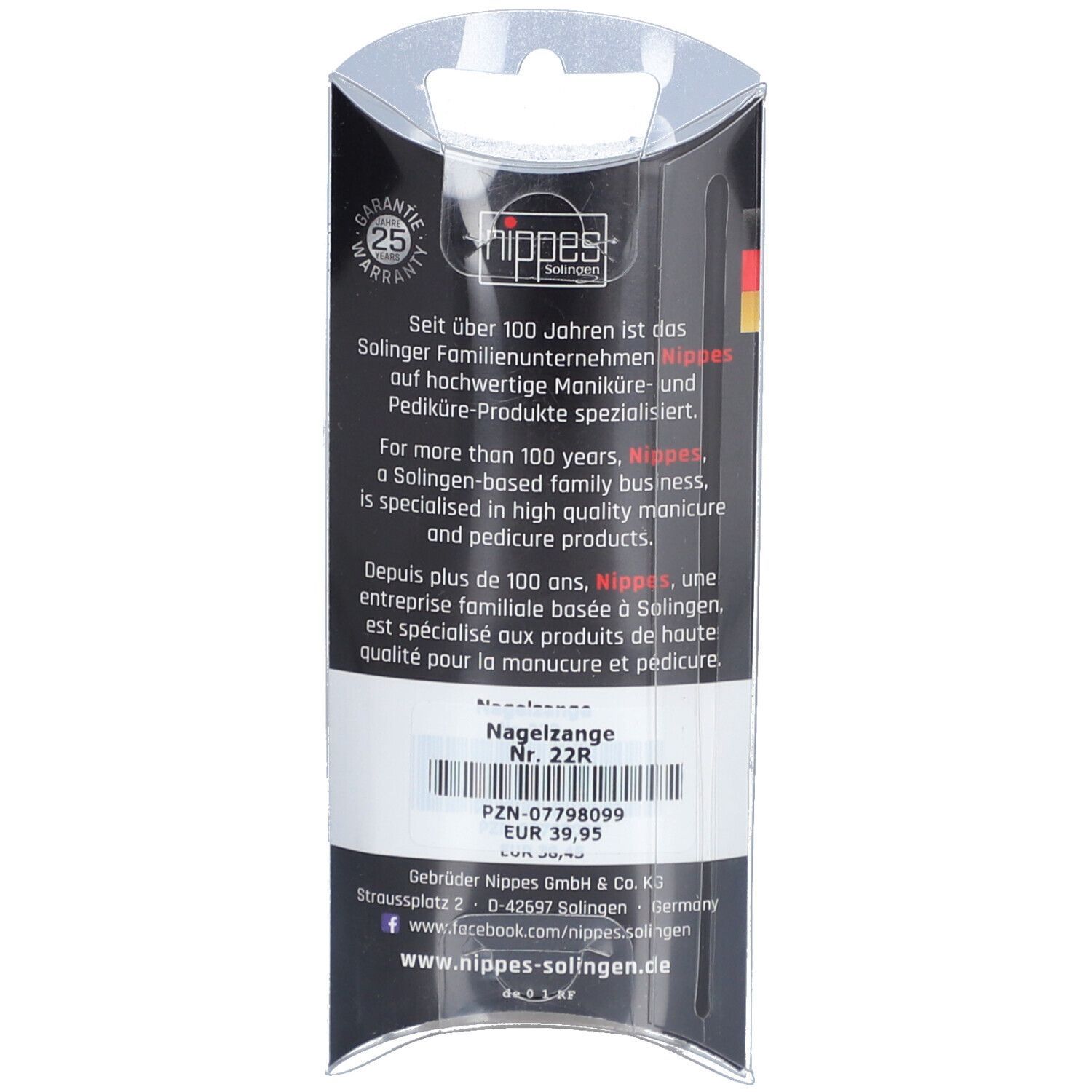nippes Solingen tronchesi per unghie in acciaio inox