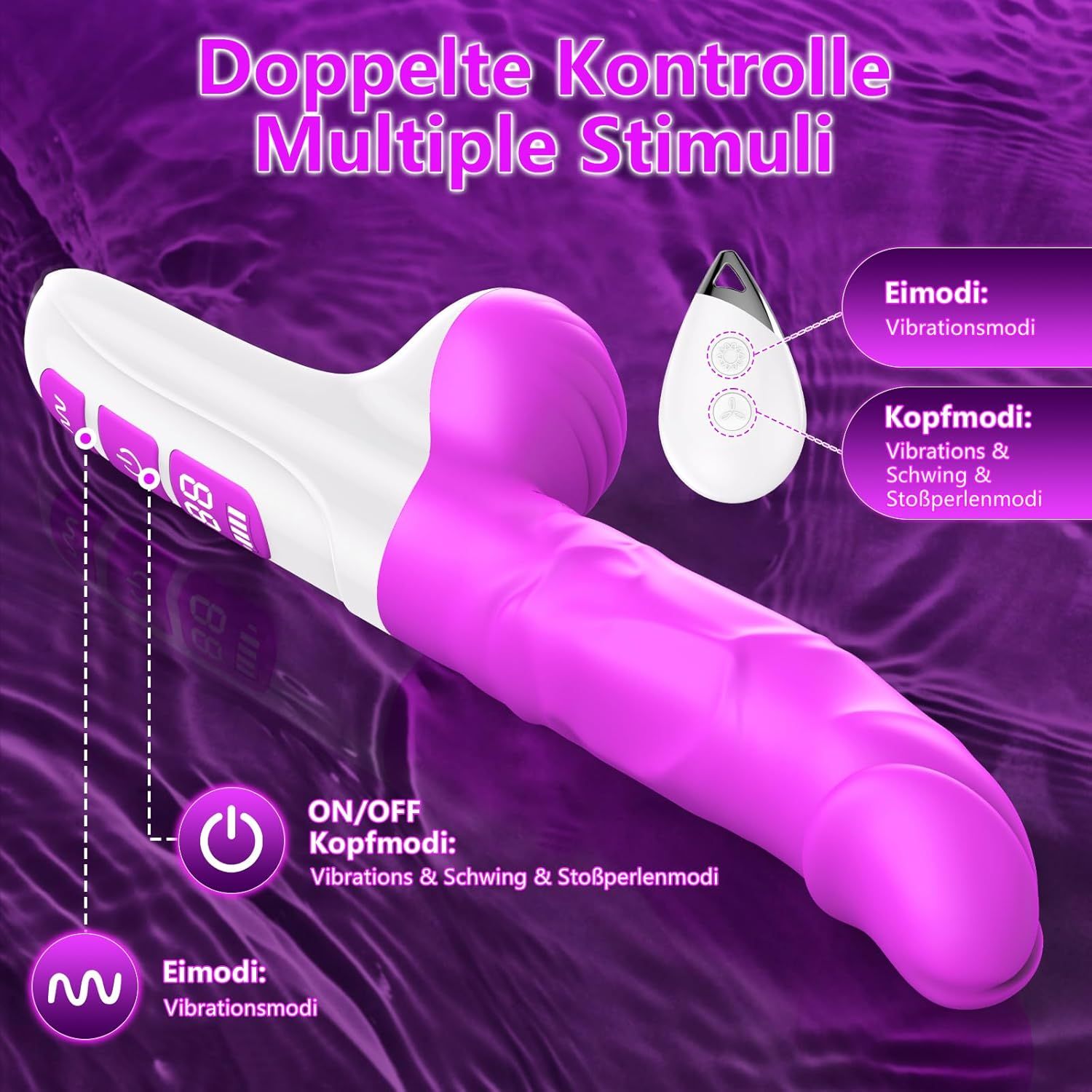 HIVEFUN Vibratore dildo, accessorio intimo