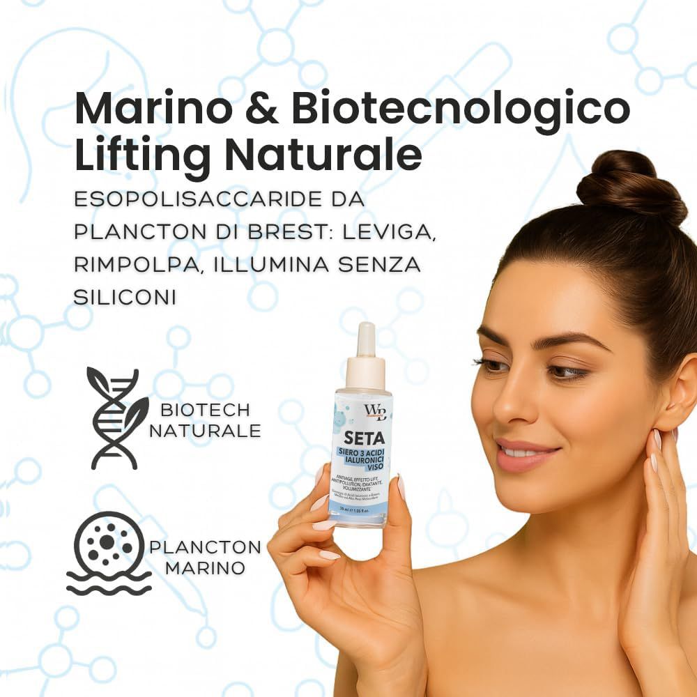 WellBeauty - SETA -  Siero Viso ai 3 Acidi Ialuronici