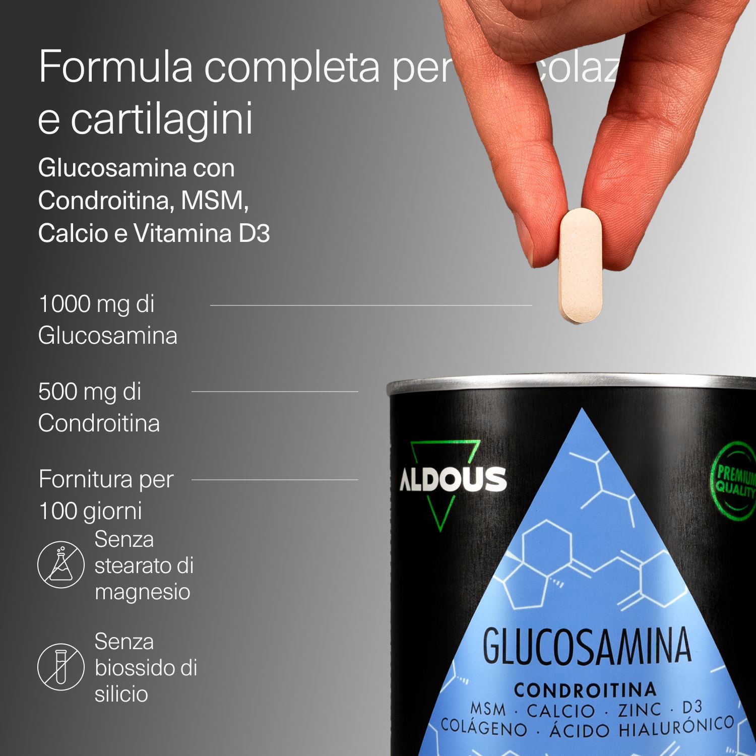 Aldous - Glucosamina - Articolazioni, Cartilagini, Ossa