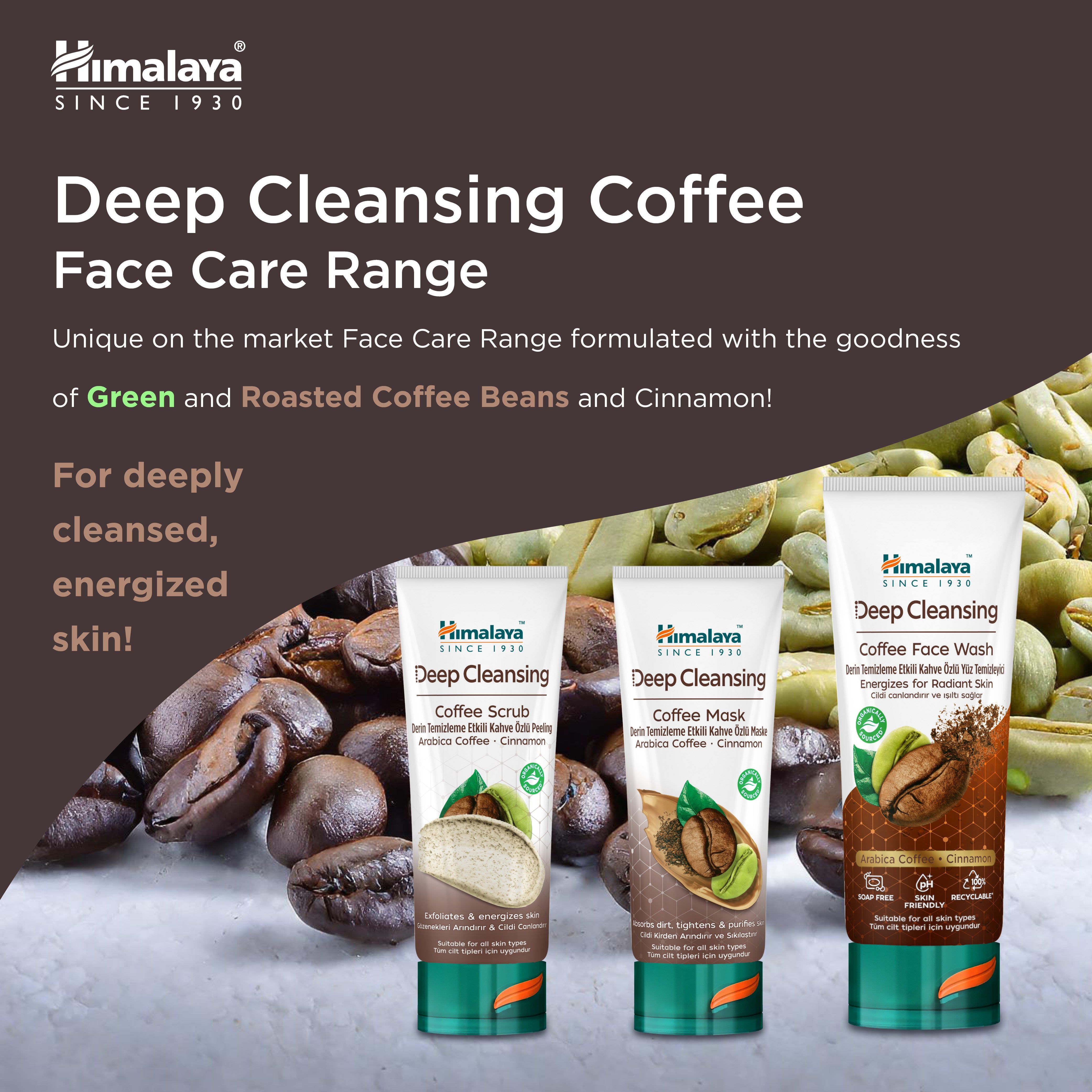 Gamma Himalaya Cura Viso Caffè Purificante: Maschera, Scrub e Lavaggio.