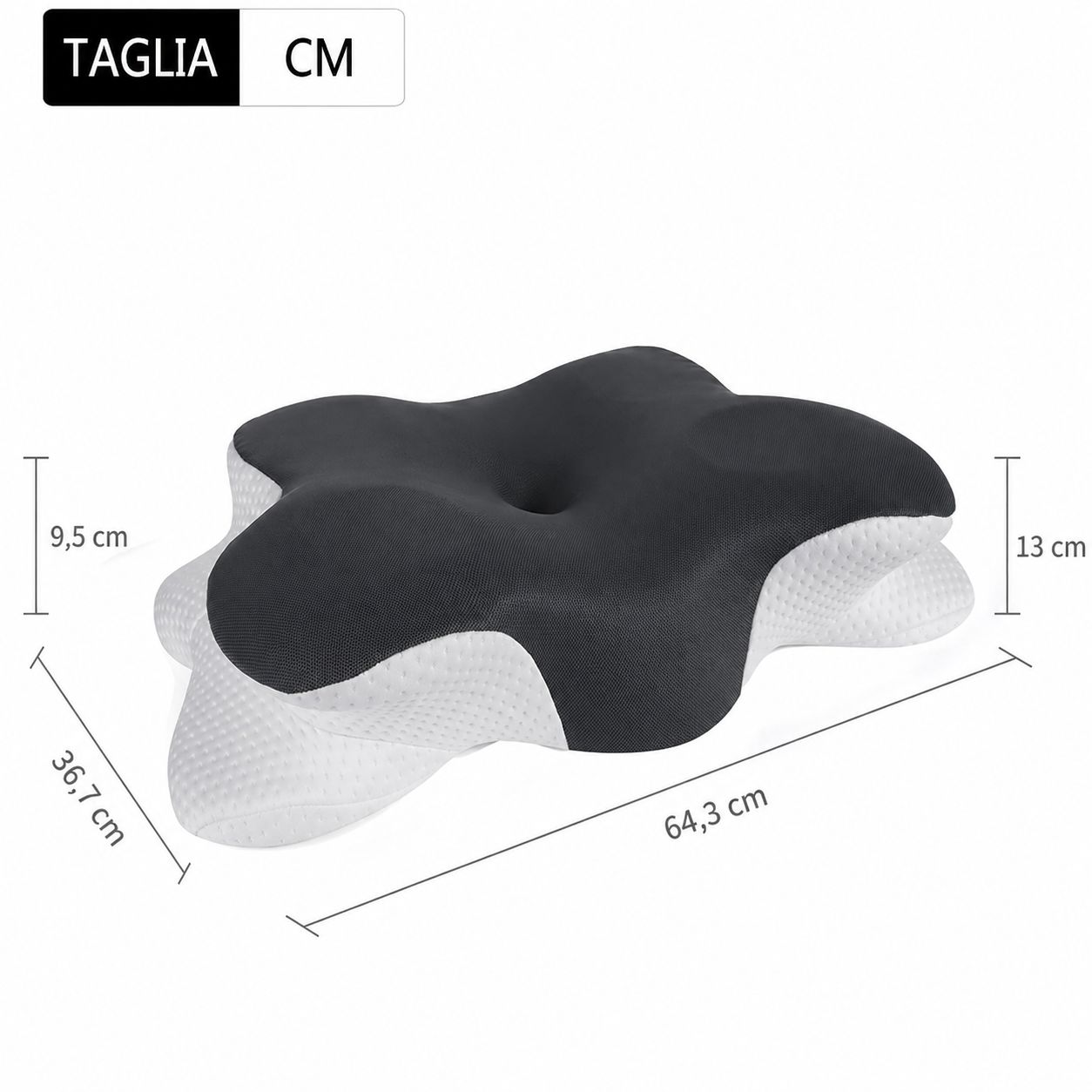 Cuscino ergonomico Nourideaux – cuscino per il collo e per il sonno, supporto per il riposo e il com