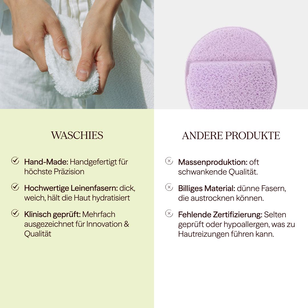 waschies Pad per il peeling del viso Scrub & Clean Set da 2