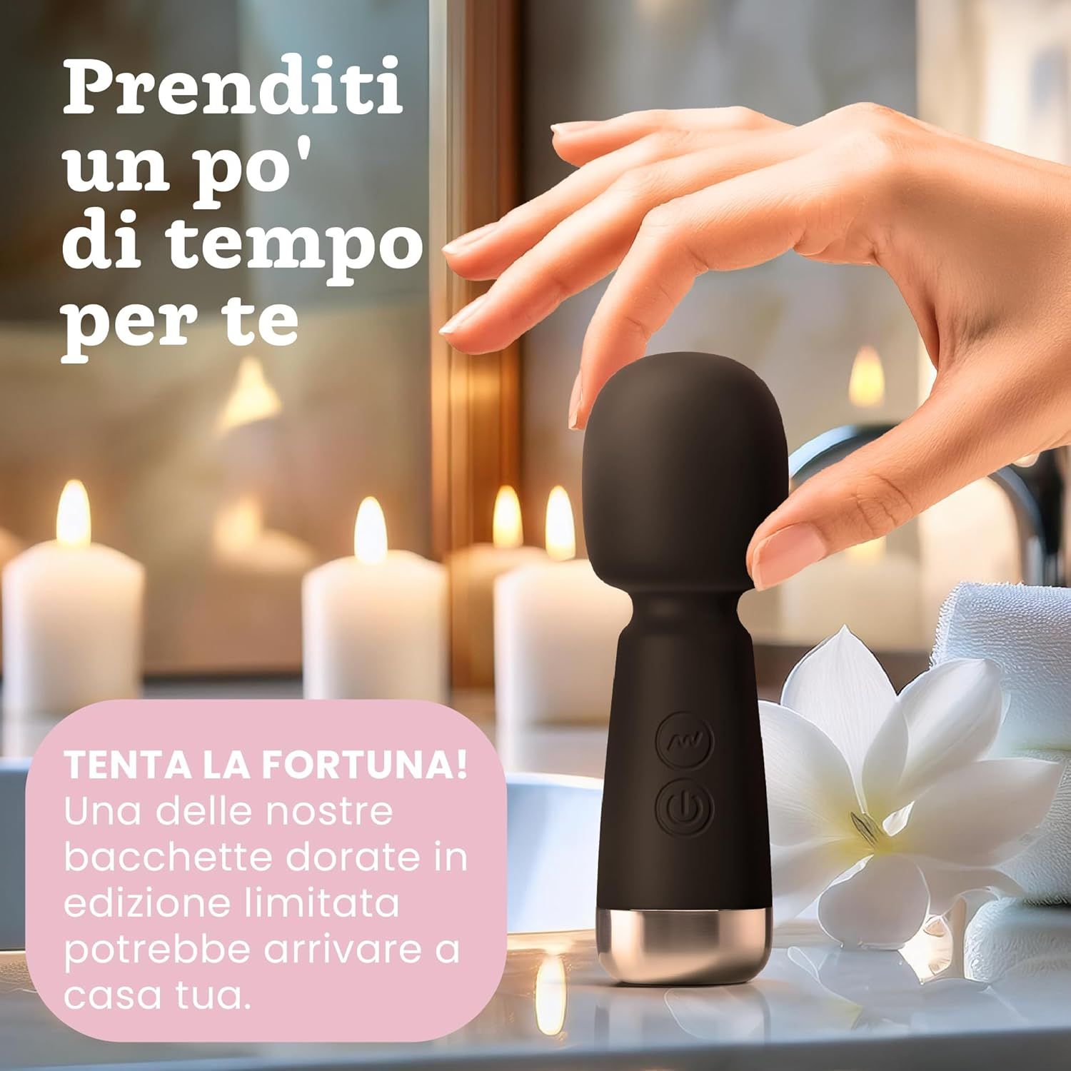 Oliver James Bullet Mini Vibratore, colore nero