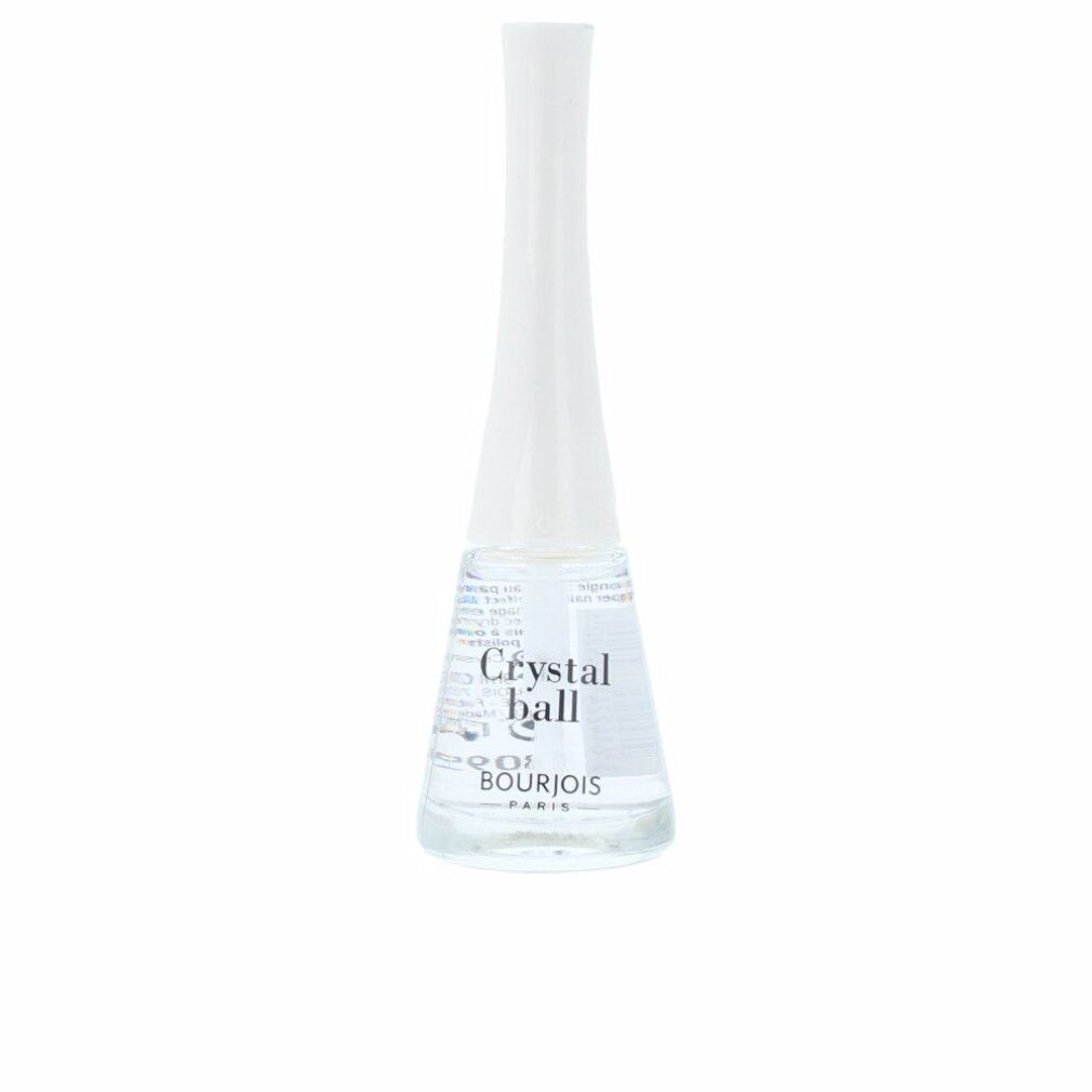 Flacone di smalto con tappo bianco. Scritta 'Crystal ball' e 'Bourjois'.