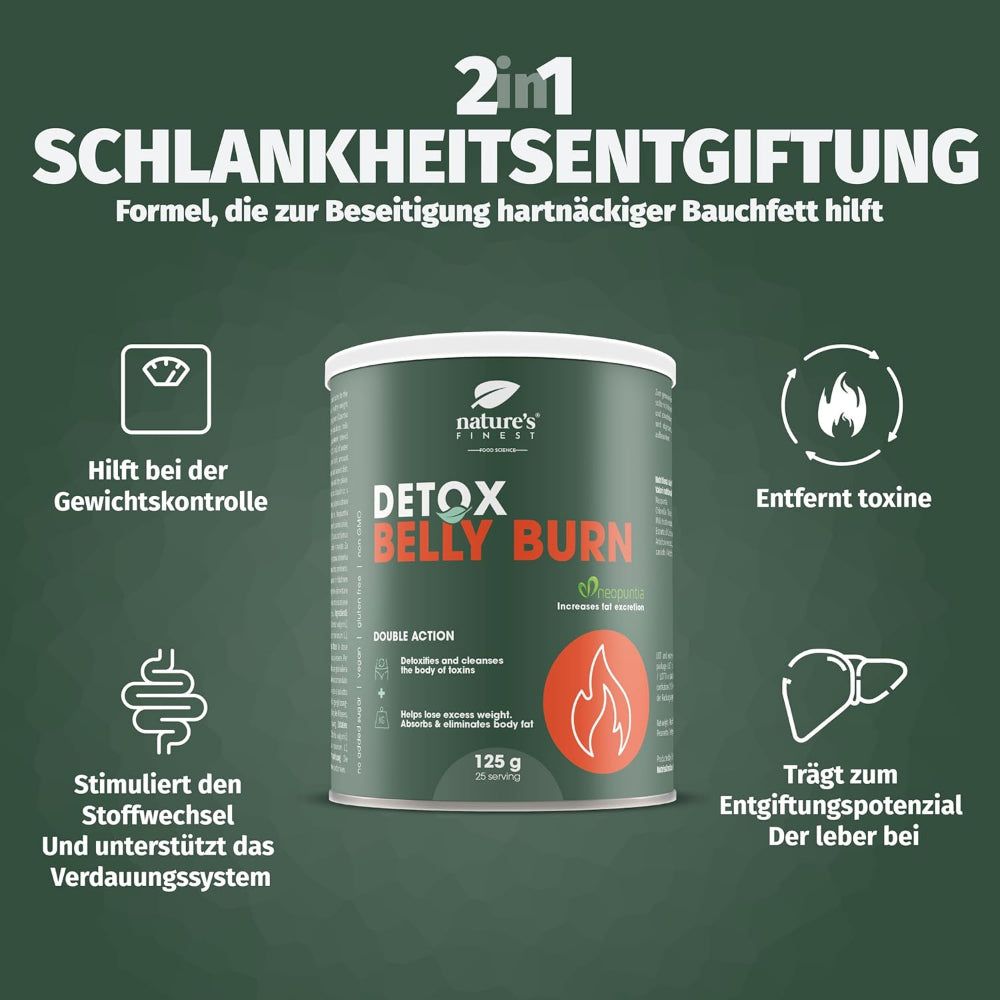 Nature's Finest Detox Belly Burn Formula disintossicante dimagrante 2 in 1