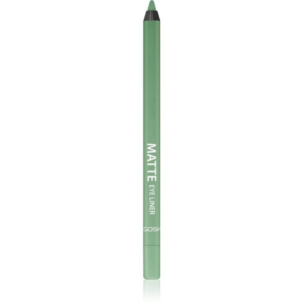 Eyeliner opaco verde Gosh. Scritta "MATTE EYE LINER" e "GOSH".