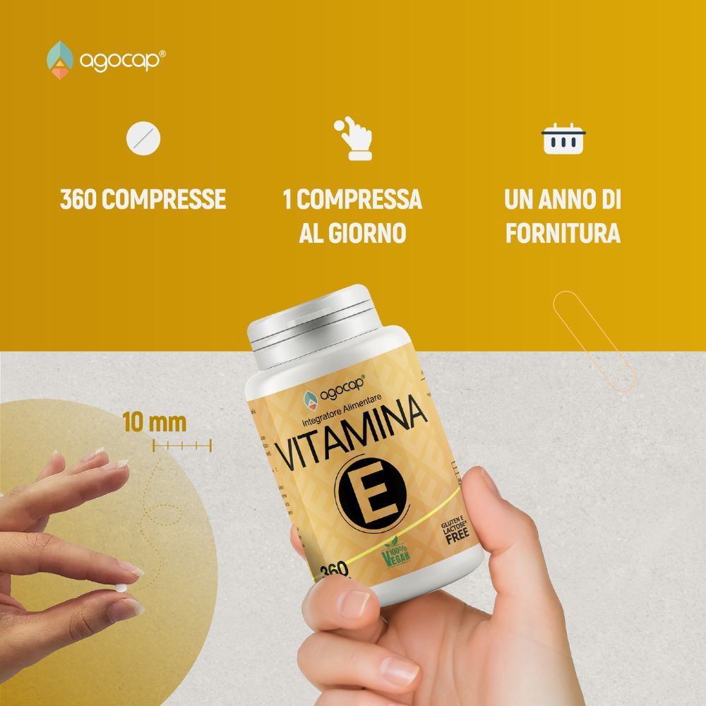 agocap - Vitamina E pura alto dosaggio 360 compresse