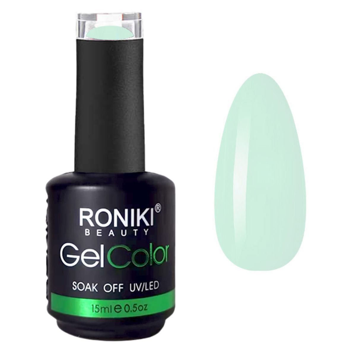 Flacone di smalto gel color menta RONIKI, 15ml.