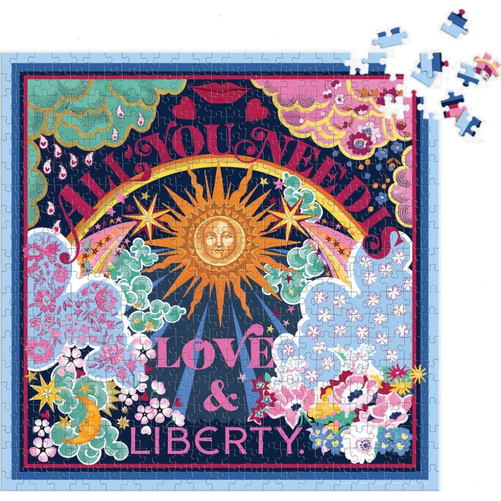 galison Puzzle quadrato della libertà: tutto ciò di cui hai bisogno è amore e libertà 500 pezzi
