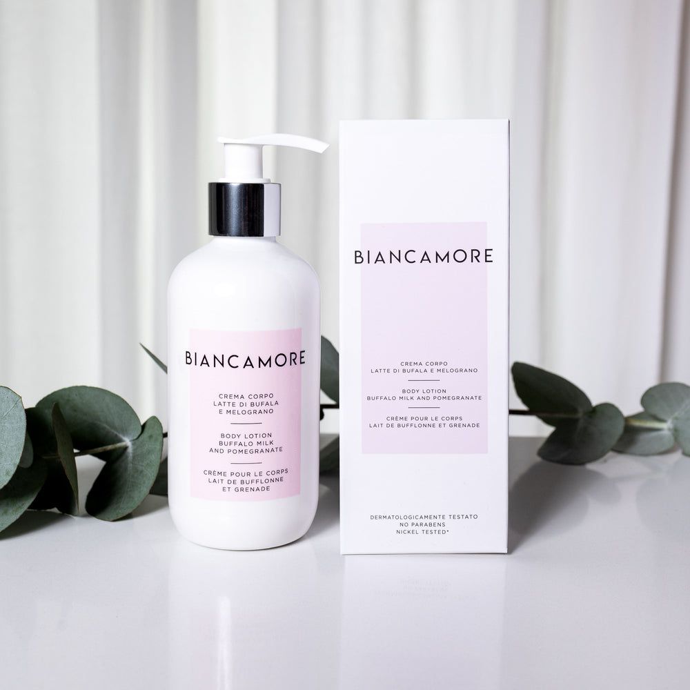 Biancamore Crema corpo con latte di bufala e melagrana