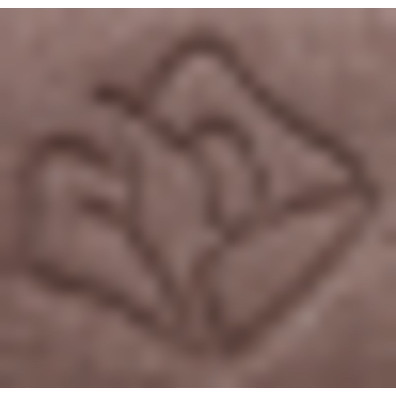 Sfocatura. Forma rettangolare marrone. Forse un prodotto cosmetico.