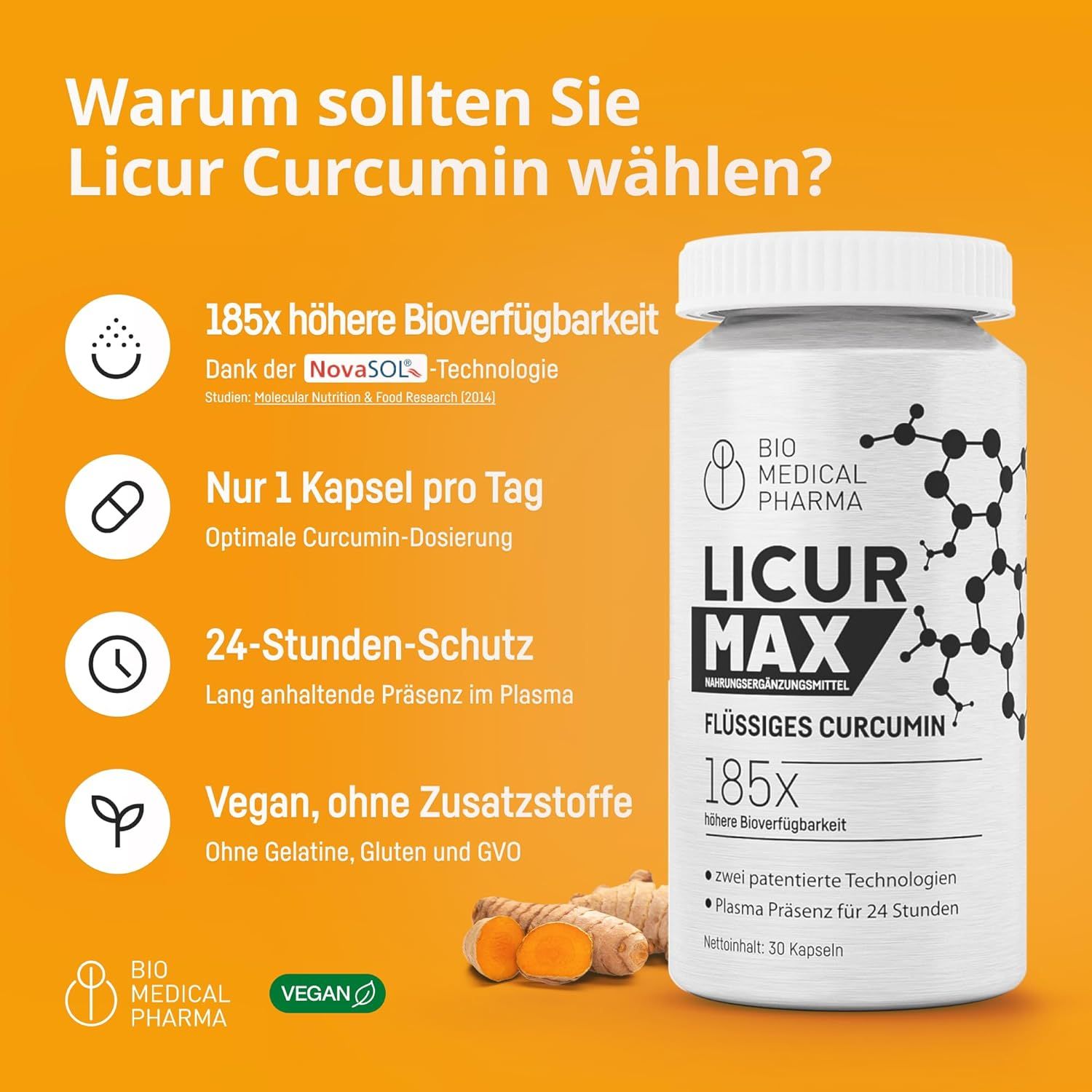 Bio Medical Pharma Capsule di Curcuma Licur Max