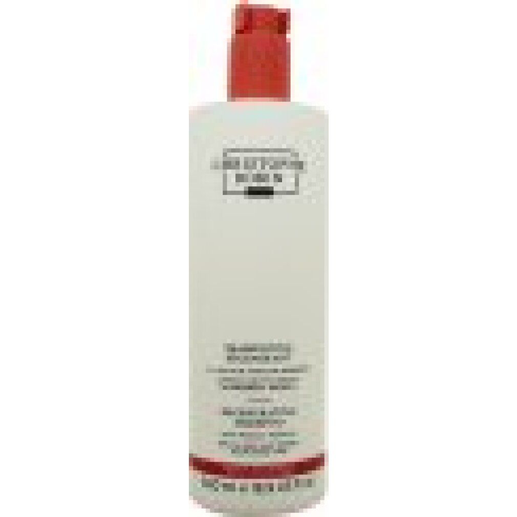Flacone bianco con dosatore rosso. Testo: Christophe Robin, Shampooing régénérant, Regenerating Shampoo. 500 ml. Per capelli secchi e danneggiati.
