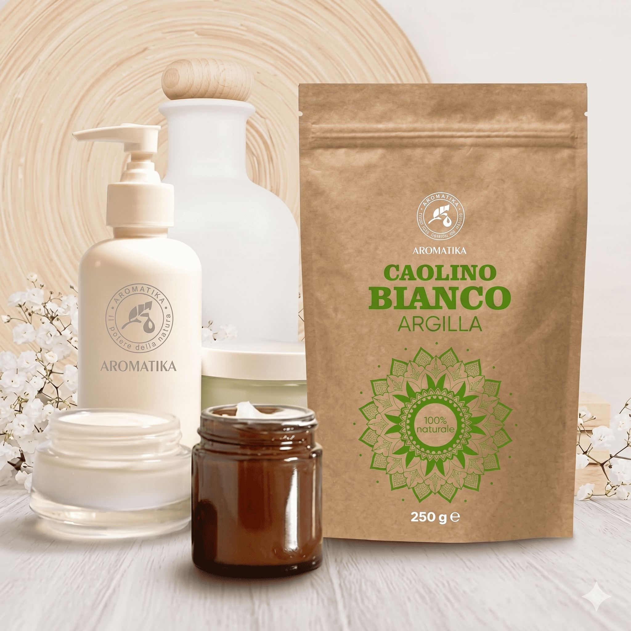 AROMATIKA Argilla bianca caolino in polvere