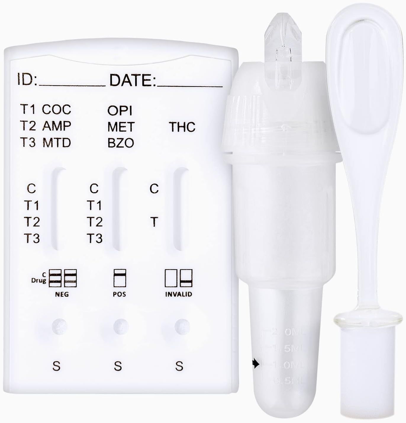 One+Step test multi-droga per saliva per 7 tipi di droghe (COC/THC/OPI/AMP/MTD/BZO/MET)