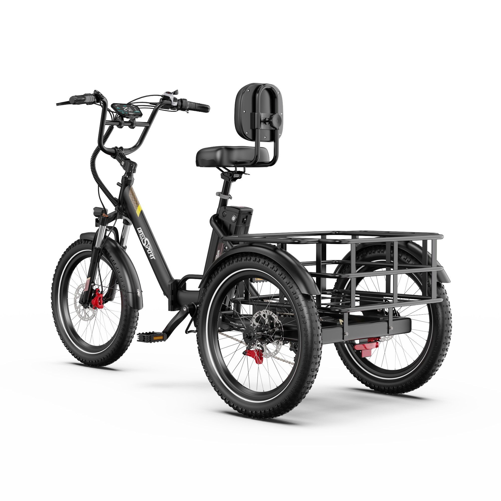 ONESPORT OT30 PRO Triciclo elettrico cargo con motore da 500 W e batteria da 48 V 18 Ah