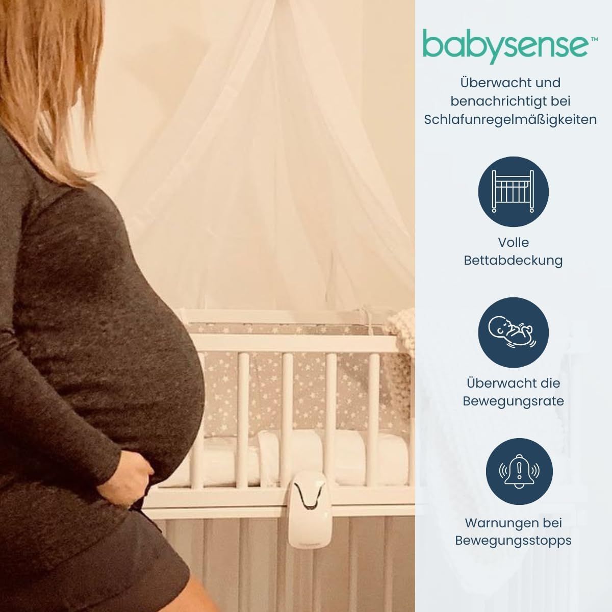 Monitor per il movimento respiratorio del bambino e baby monitor Babysense